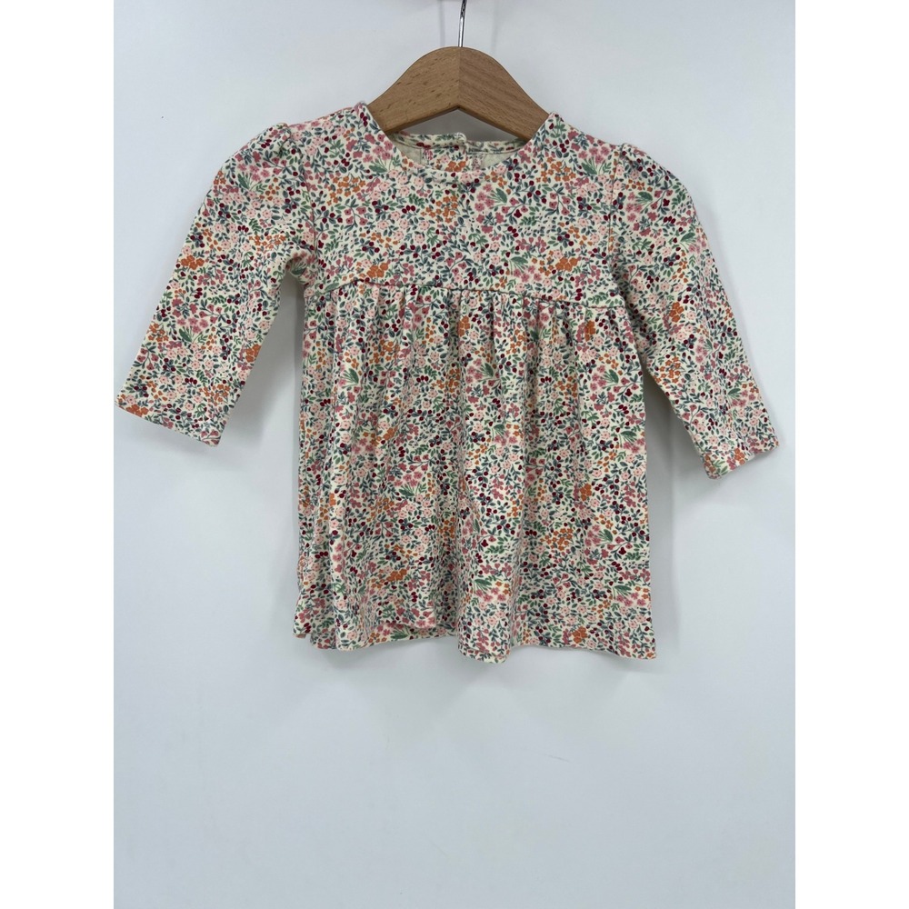 Magnetic Me Baby Girls Floral Organic Cotton Magnetic Dress Multicolor 9-12M